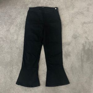 Rachel Comey Size 6 Cropped Flare black denim
